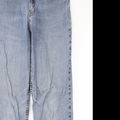 Womens UK Size 28 in Preworn Regular Fit Cropped Blue Jeans