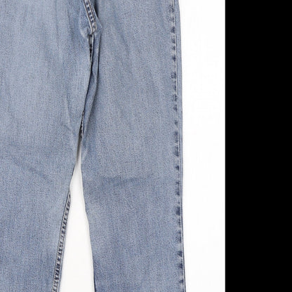 Womens UK Size 28 in Preworn Regular Fit Cropped Blue Jeans