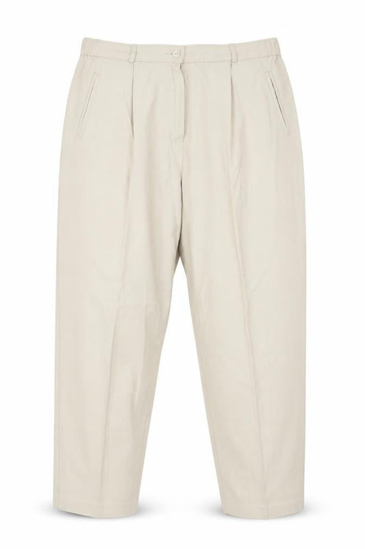 Womens UK Size 18 Classic Regular Fit Dress Pants Beige Trousers