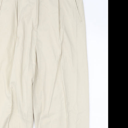 Classic Womens Beige  Viscose Dress Pants Trousers Size 18 L24 in Regular