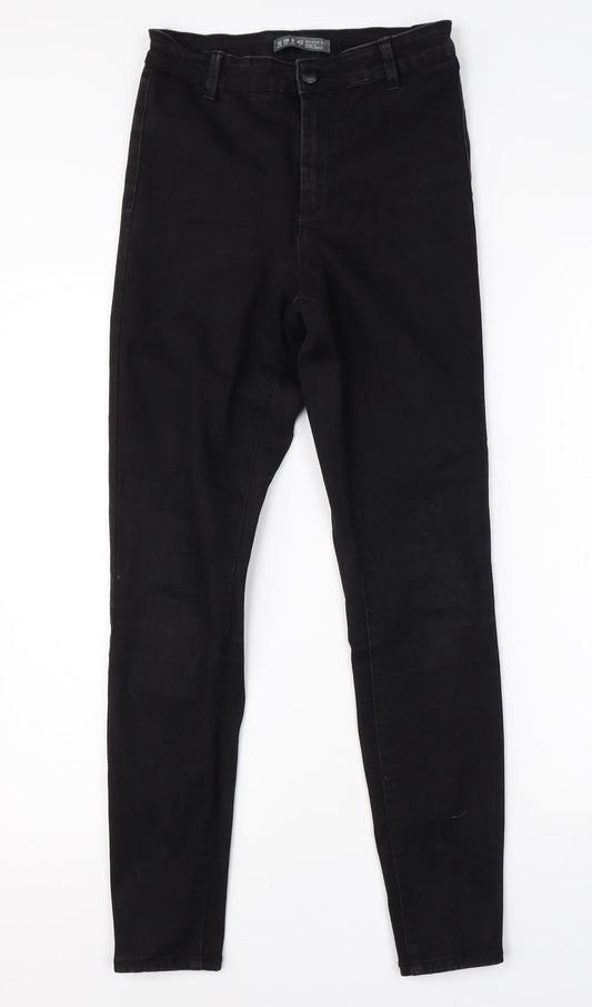 Denim Co Womens Black  Cotton Skinny Jeans Size 10 L26 in Regular