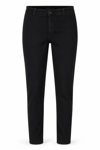 Front view of Denim Co women’s black cotton skinny jeans, size UK 10, 26-inch leg regular