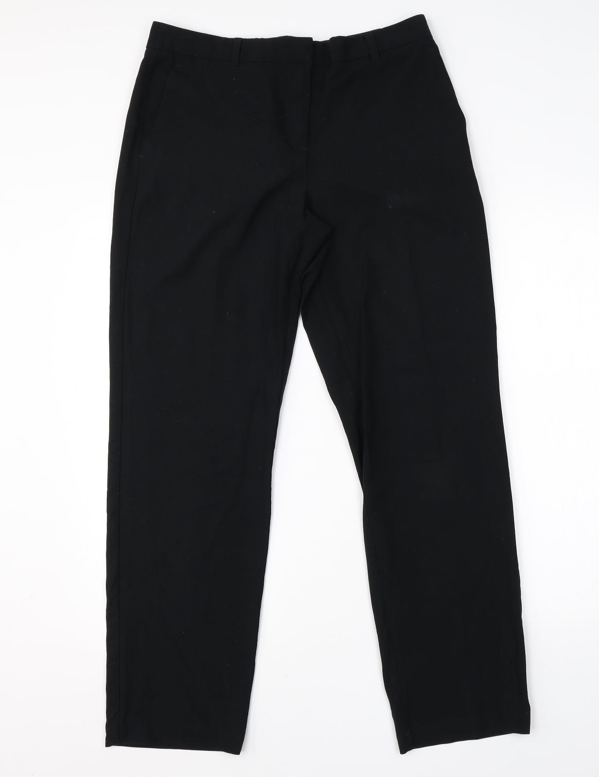 Womens UK Size 12 M&S Regular Fit Dress Pants Black Trousers