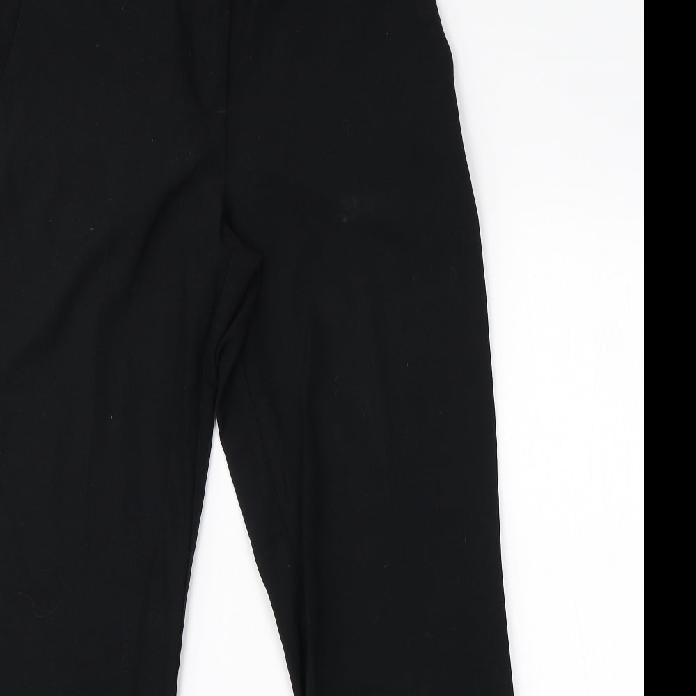 Womens UK Size 12 M&S Regular Fit Dress Pants Black Trousers