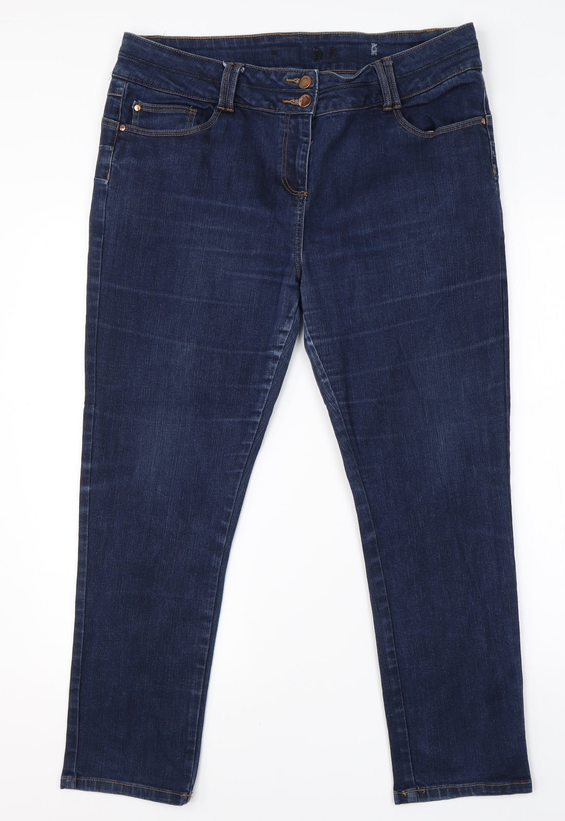 Womens UK Size 36 in Preworn Regular Fit Cropped Blue Jeans