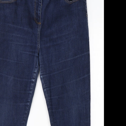 Womens UK Size 36 in Preworn Regular Fit Cropped Blue Jeans