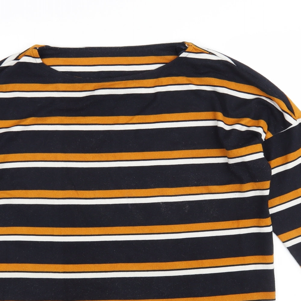 F&F Womens Multicoloured Striped Polyester Jumper Dress  Size 12  Round Neck