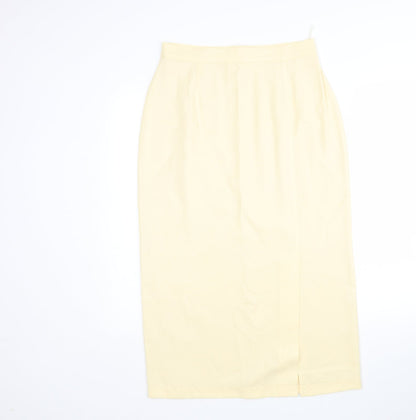 Sensations Womens Yellow  Viscose Straight & Pencil Skirt Size 14