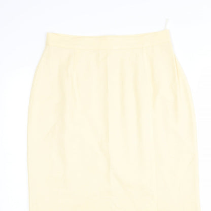 Sensations Womens Yellow  Viscose Straight & Pencil Skirt Size 14