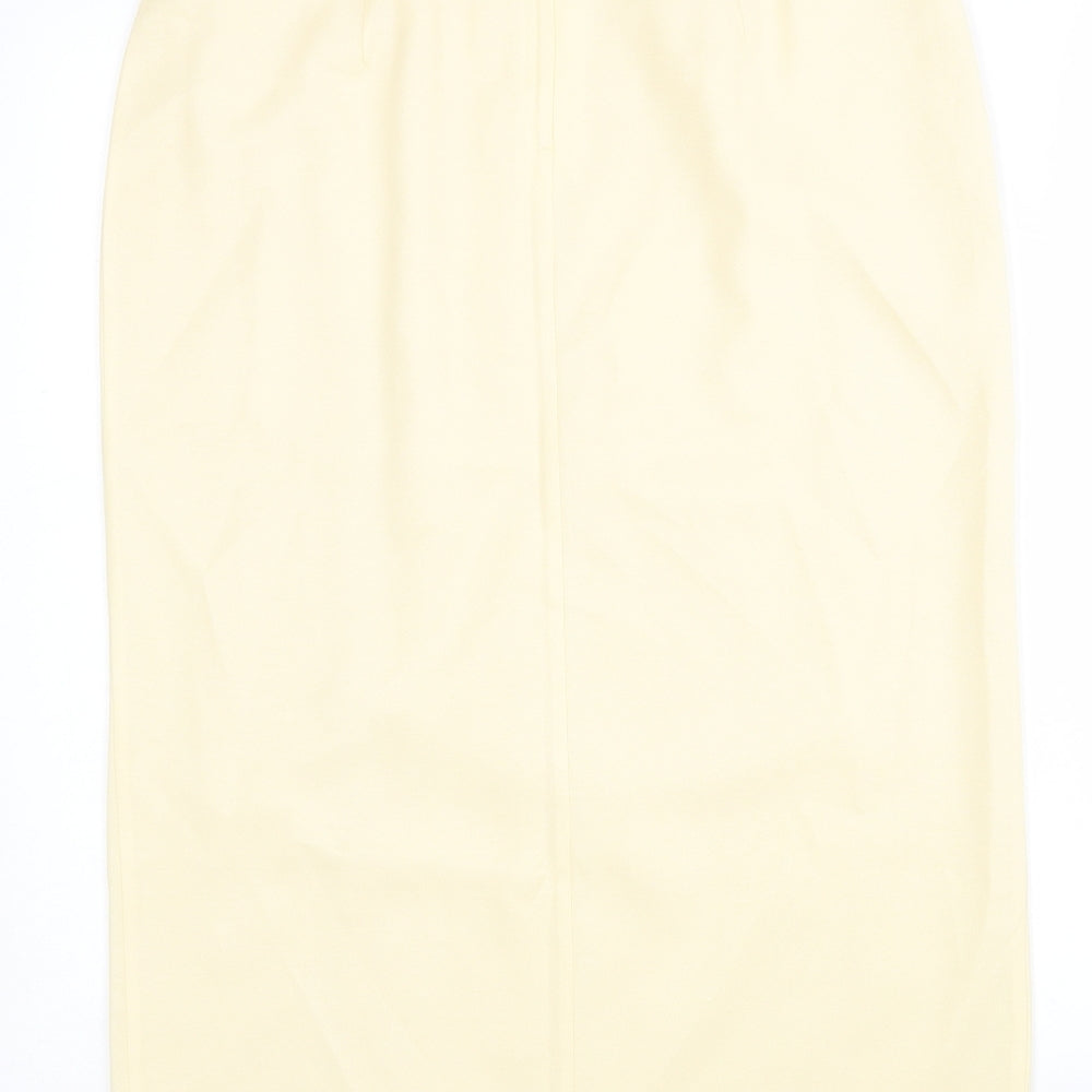 Sensations Womens Yellow  Viscose Straight & Pencil Skirt Size 14
