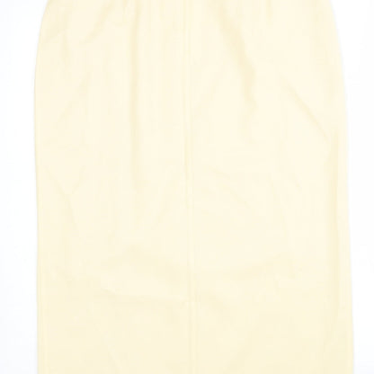 Sensations Womens Yellow  Viscose Straight & Pencil Skirt Size 14