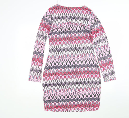 Body Flirt Womens Multicoloured Striped Viscose Pencil Dress  Size S  V-Neck