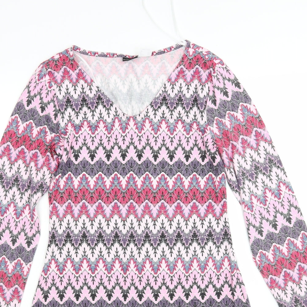 Body Flirt Womens Multicoloured Striped Viscose Pencil Dress  Size S  V-Neck