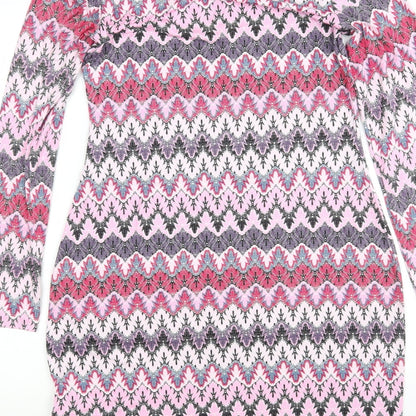 Body Flirt Womens Multicoloured Striped Viscose Pencil Dress  Size S  V-Neck