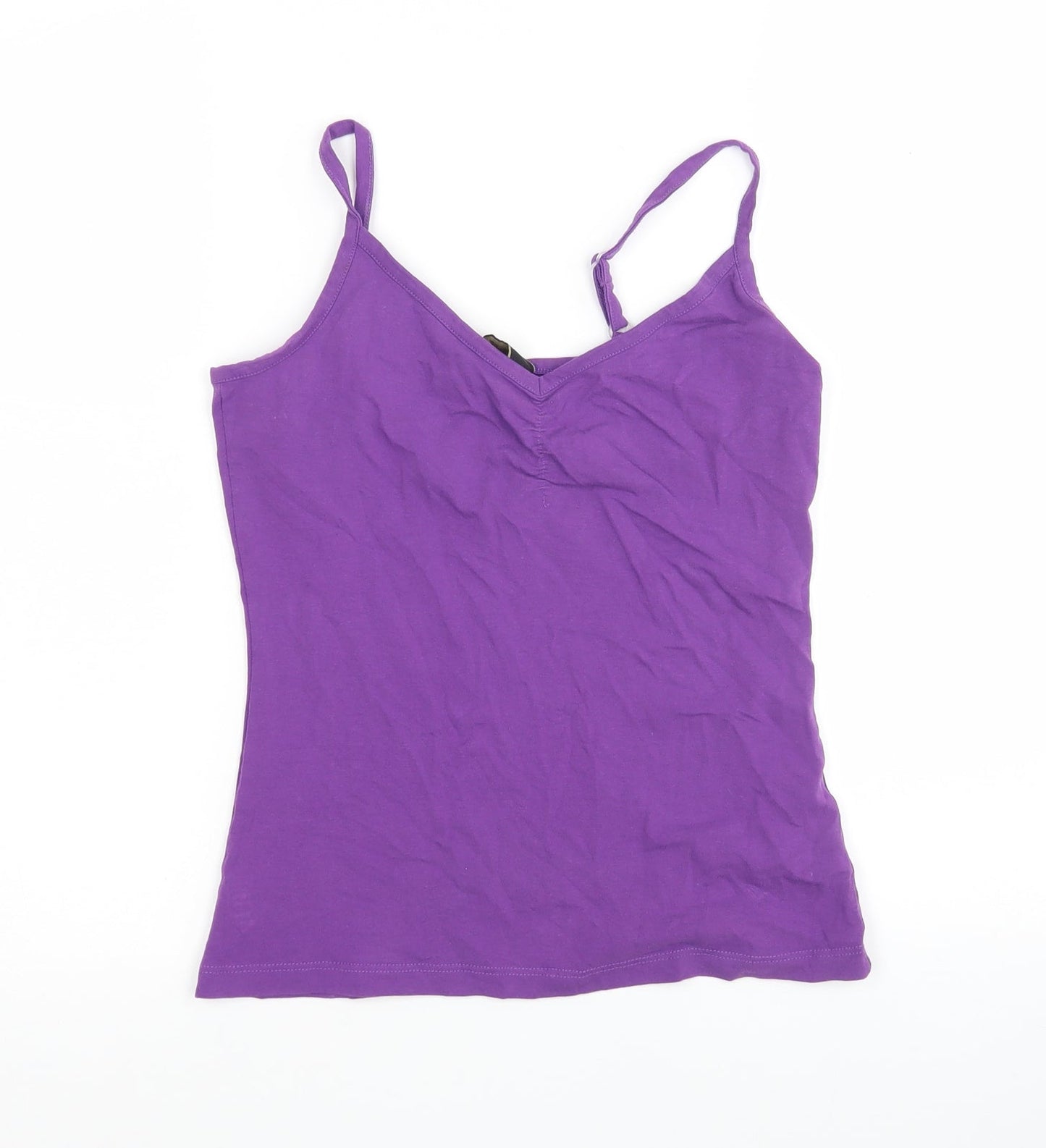 Originals Womens Purple  Cotton Basic Tank Size 10 V-Neck