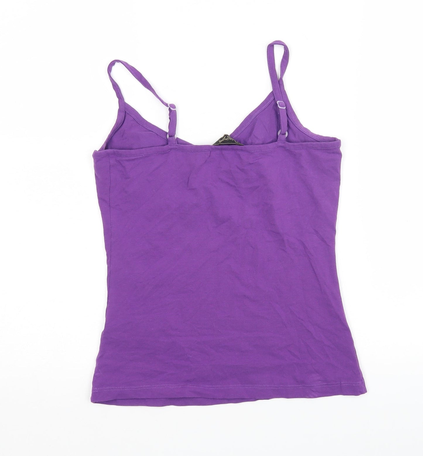 Originals Womens Purple  Cotton Basic Tank Size 10 V-Neck