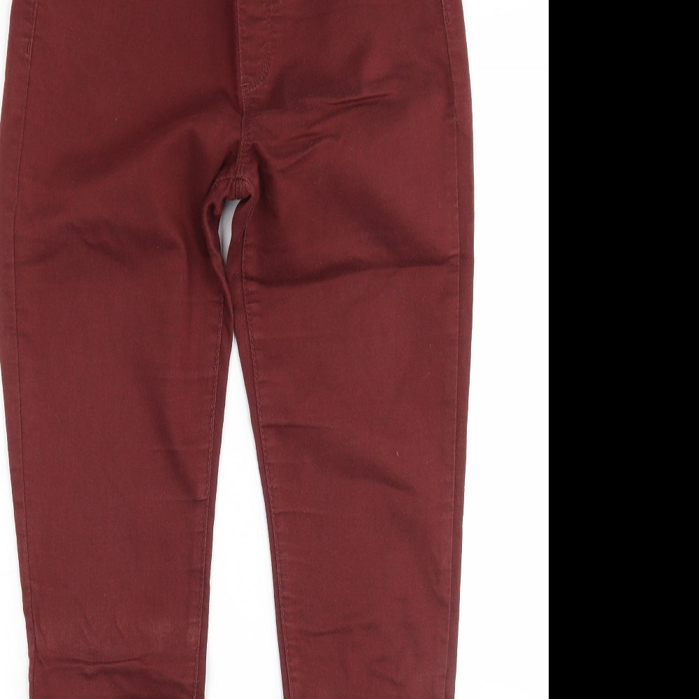 Dorothy Perkins Womens Red  Cotton Jegging Jeans Size 10 L31 in Regular