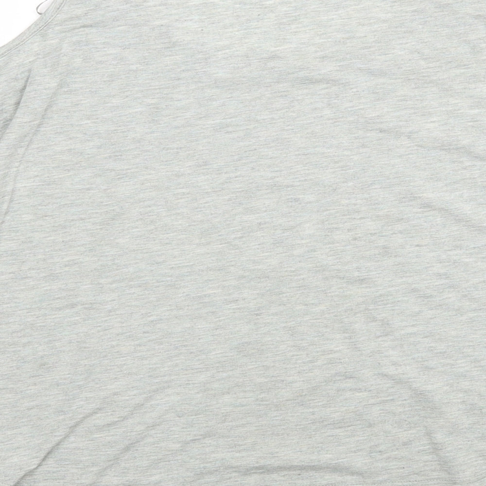 Womens UK Size 12 Internacionale Grey Basic T-Shirt