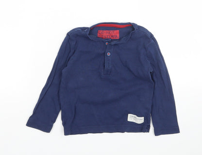 M&S Baby Blue  Cotton  Pyjama Top Size 18-24 Months