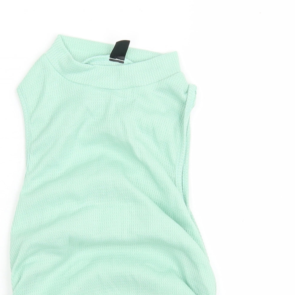 Shein  Womens Green Round Neck  Polyester Vest Jumper Size M