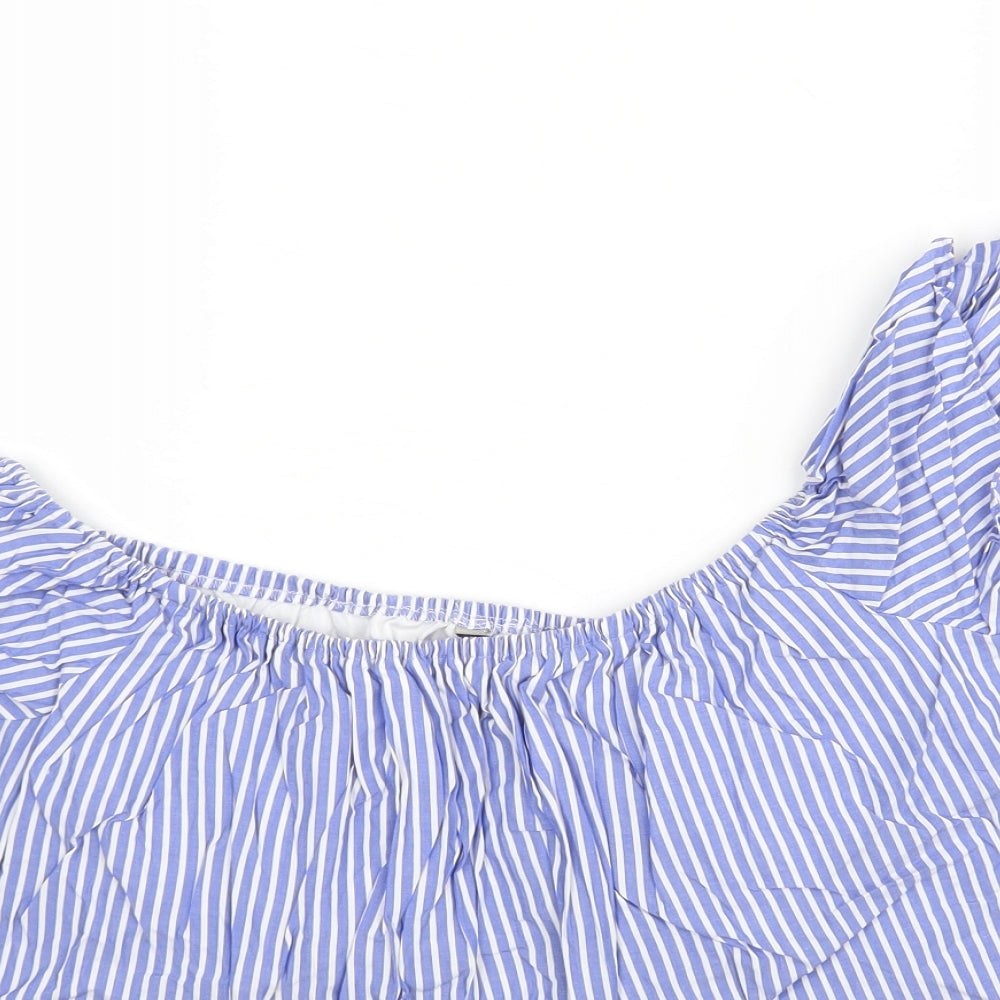 Womens UK Size M Zara Multicoloured Basic Blouse