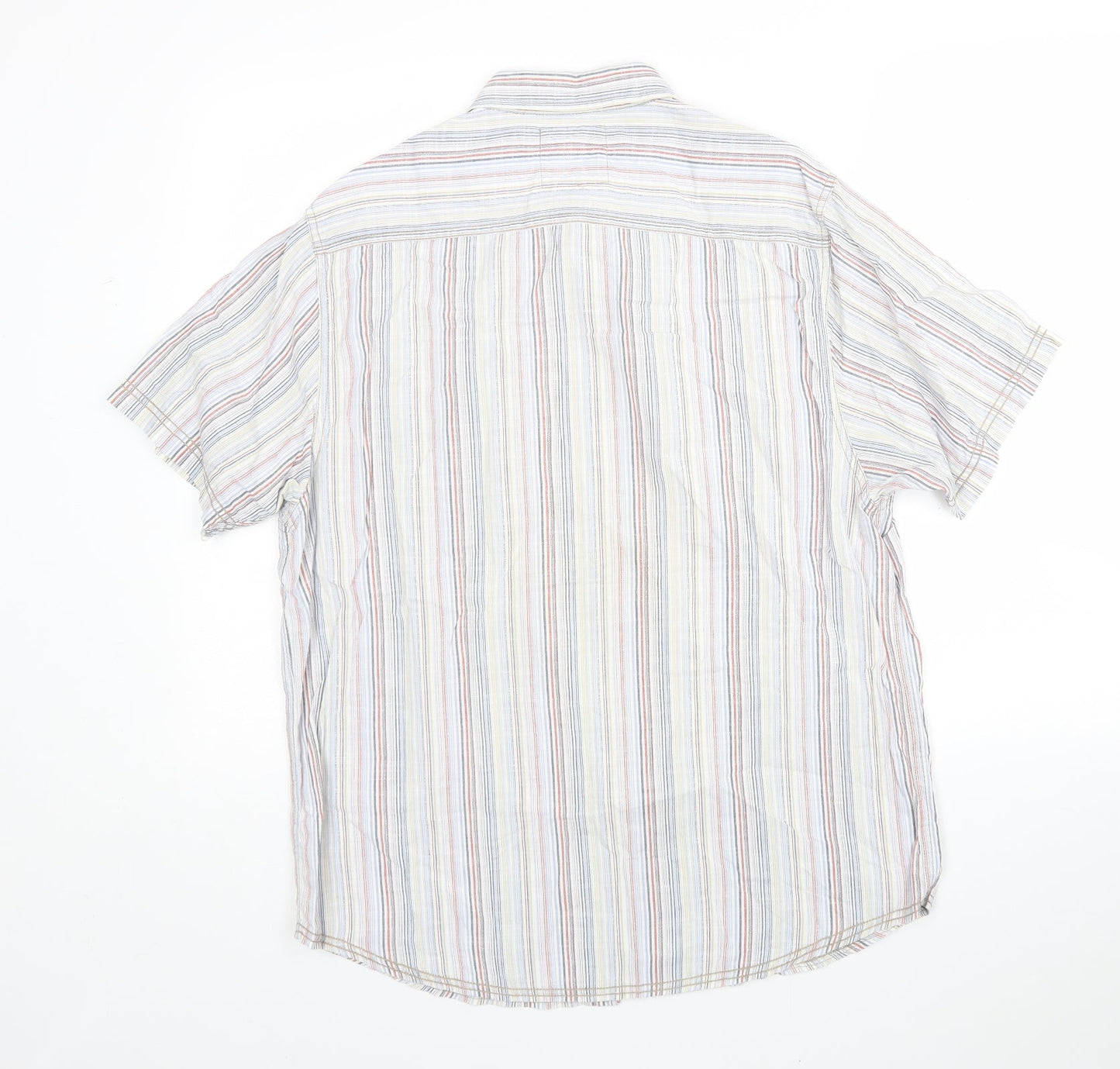 Mens UK Size L Easy Multicoloured  Button-Up Short Sleeve Casual Shirt