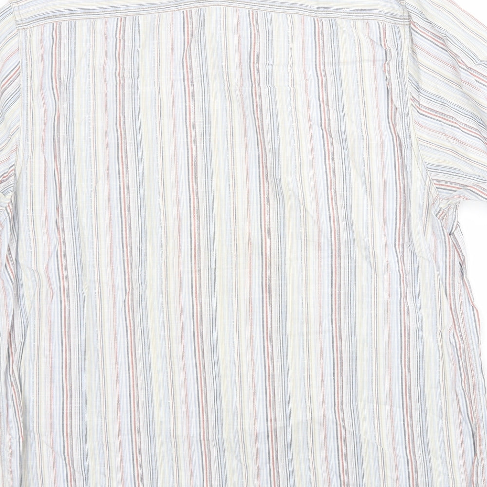 Mens UK Size L Easy Multicoloured  Button-Up Short Sleeve Casual Shirt