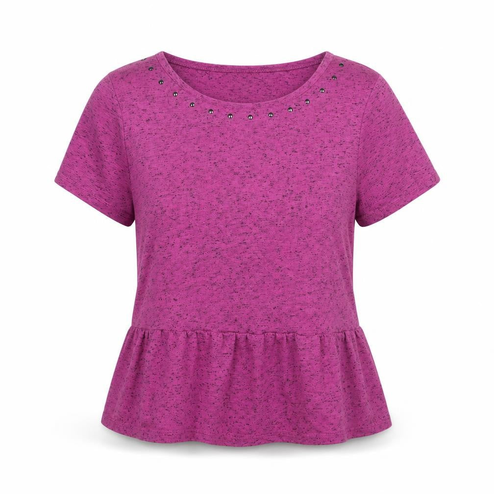 Womens UK Size 10 George Purple Basic T-Shirt