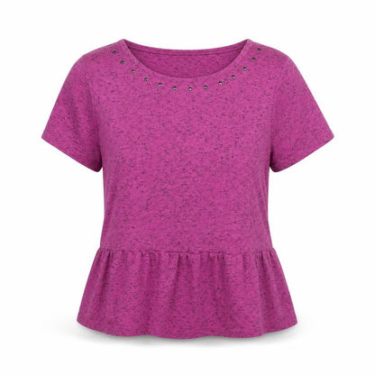 Womens UK Size 10 George Purple Basic T-Shirt