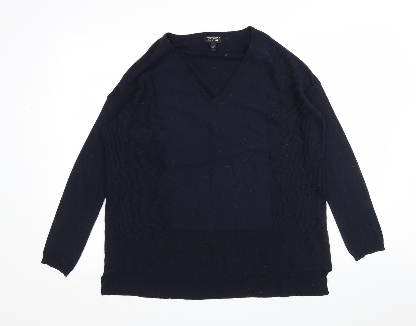 Womens UK Size 6 Topshop Blue Pullover Jumper