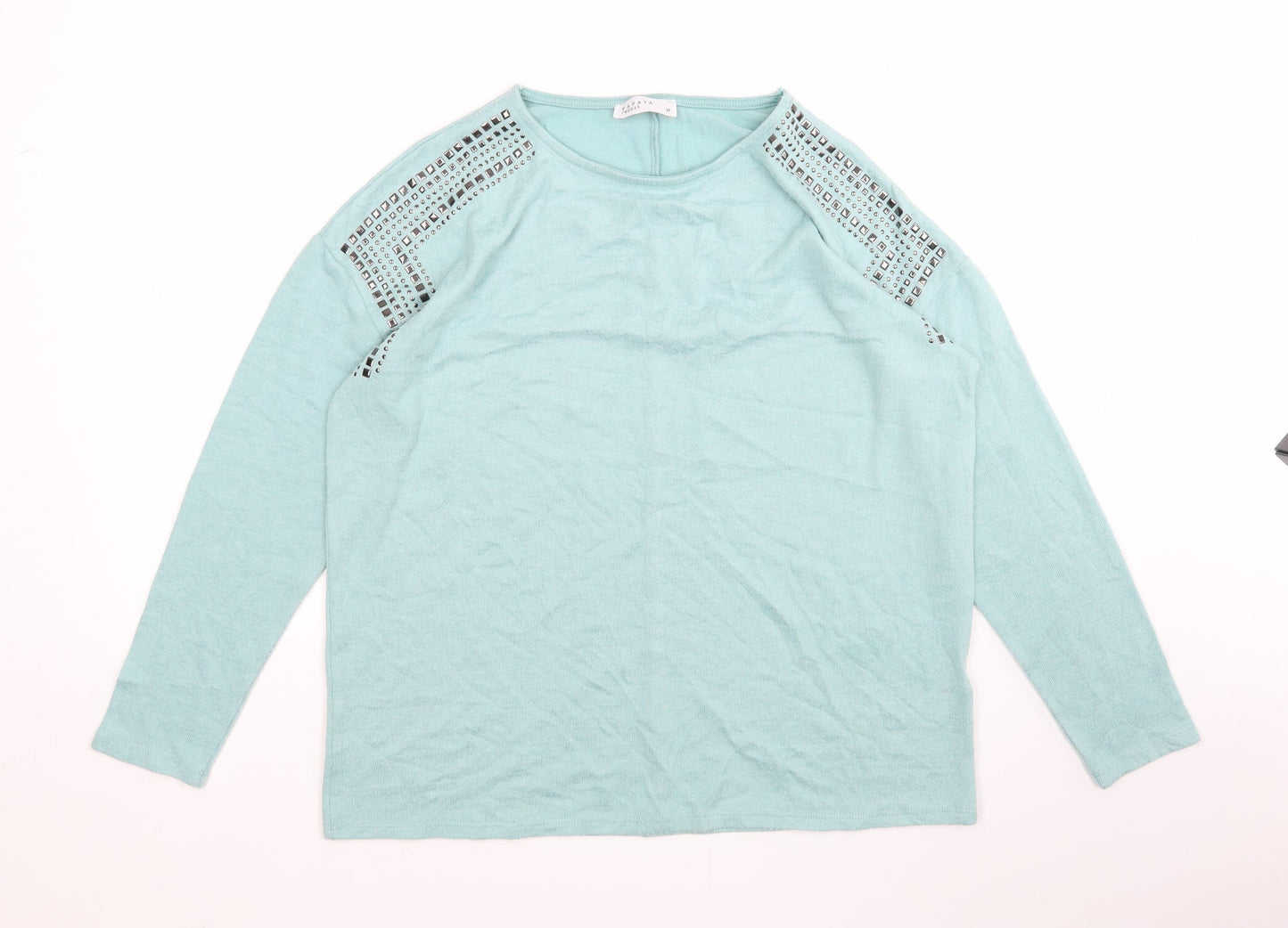 Womens UK Size M Papaya Green Pullover Jumper