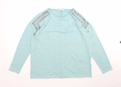Womens UK Size M Papaya Green Pullover Jumper