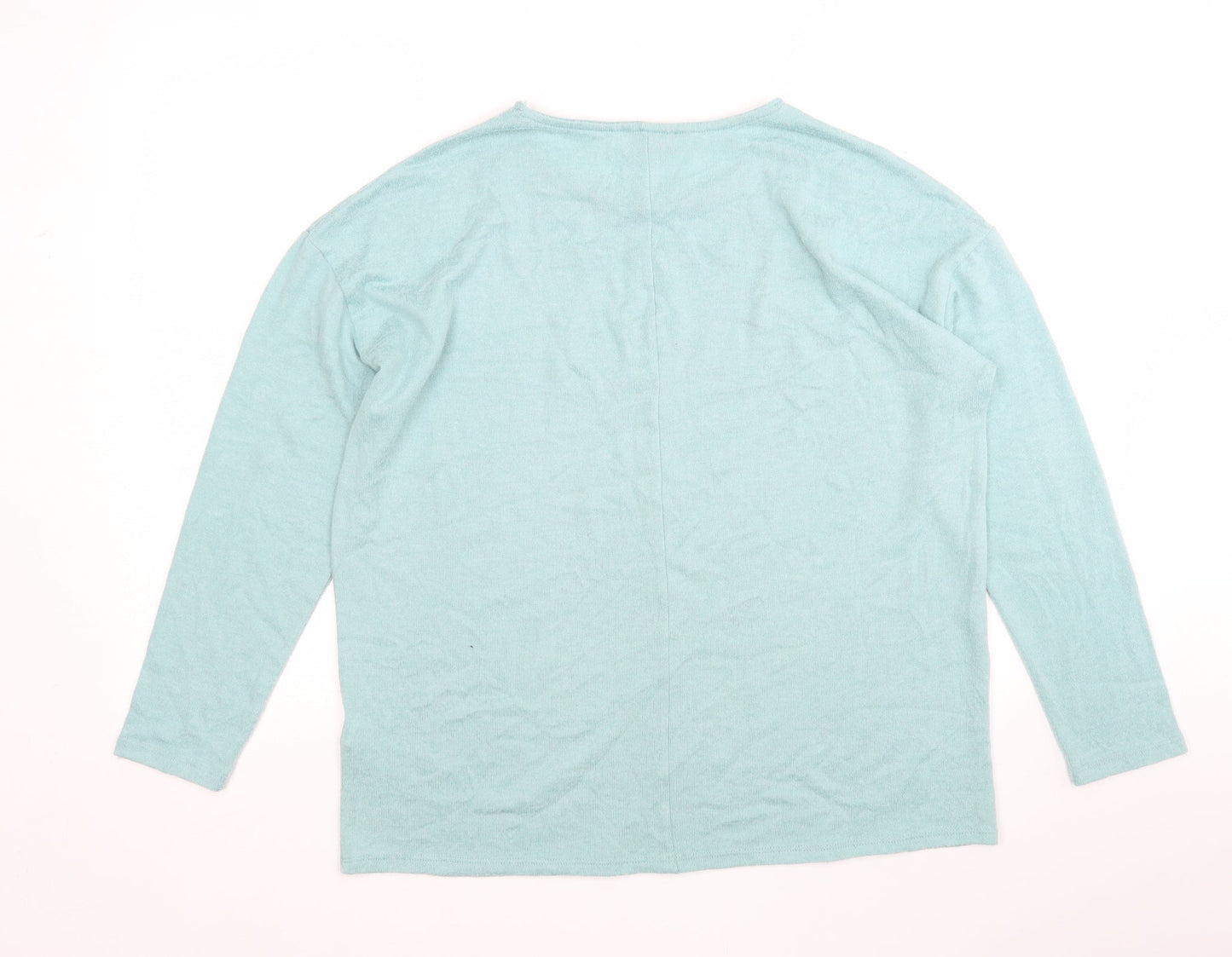 Womens UK Size M Papaya Green Pullover Jumper