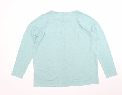 Womens UK Size M Papaya Green Pullover Jumper