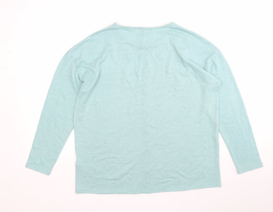 Womens UK Size M Papaya Green Pullover Jumper