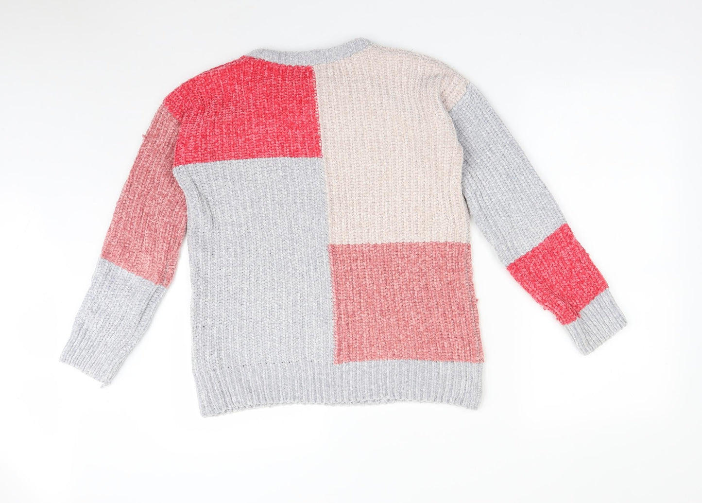 Studio Womens Multicoloured Colourblock Polyester Pullover Sweatshirt Size 10
