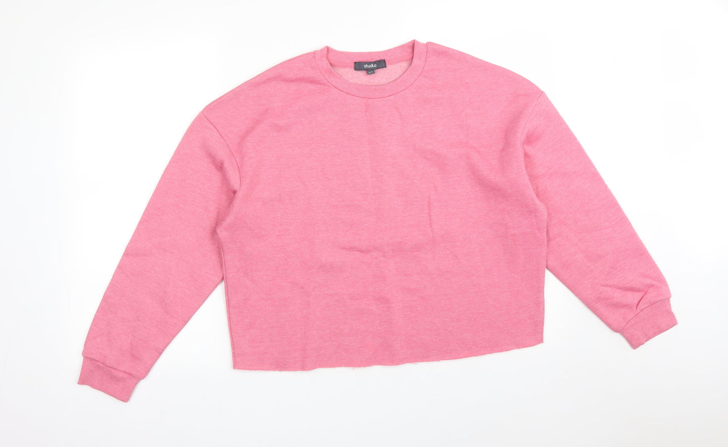 Studio Womens Pink  Polyester Pullover Sweatshirt Size 14