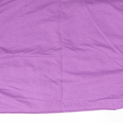 Womens UK Size 8 Missguided Purple Cropped T-Shirt
