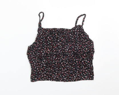 Primark Womens Multicoloured Floral Viscose Camisole T-Shirt Size S Square Neck