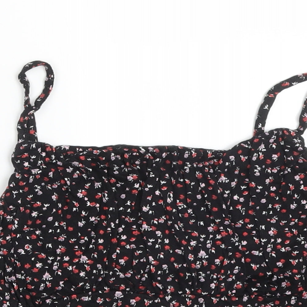 Primark Womens Multicoloured Floral Viscose Camisole T-Shirt Size S Square Neck