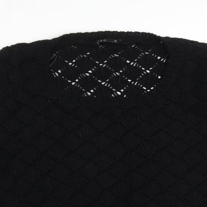 Miso Womens Black Argyle/Diamond Acrylic Pullover Sweatshirt Size 10