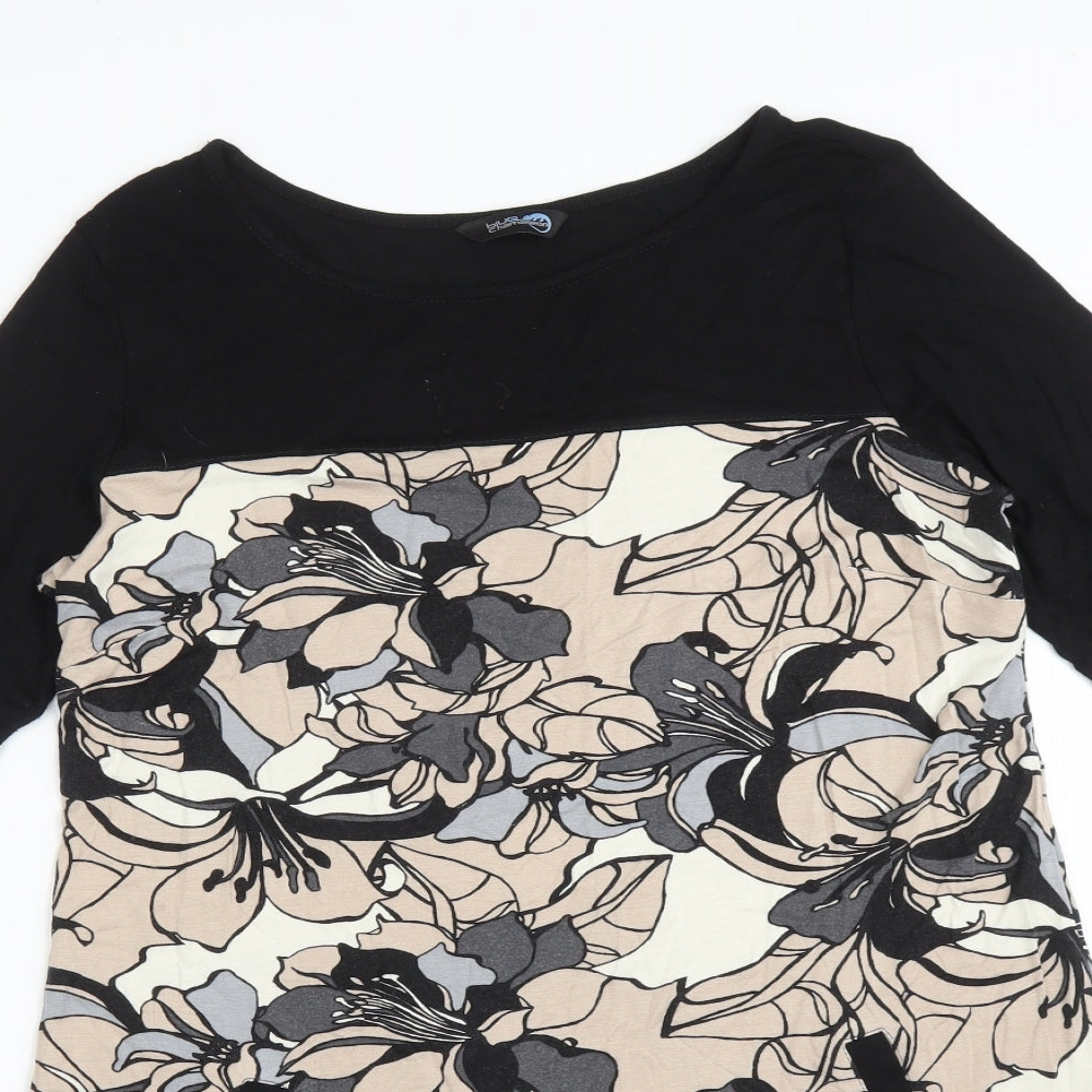 Womens UK Size L BLUE CHAMELEON Multicoloured Basic T-Shirt