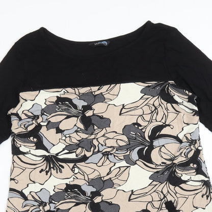 Womens UK Size L BLUE CHAMELEON Multicoloured Basic T-Shirt