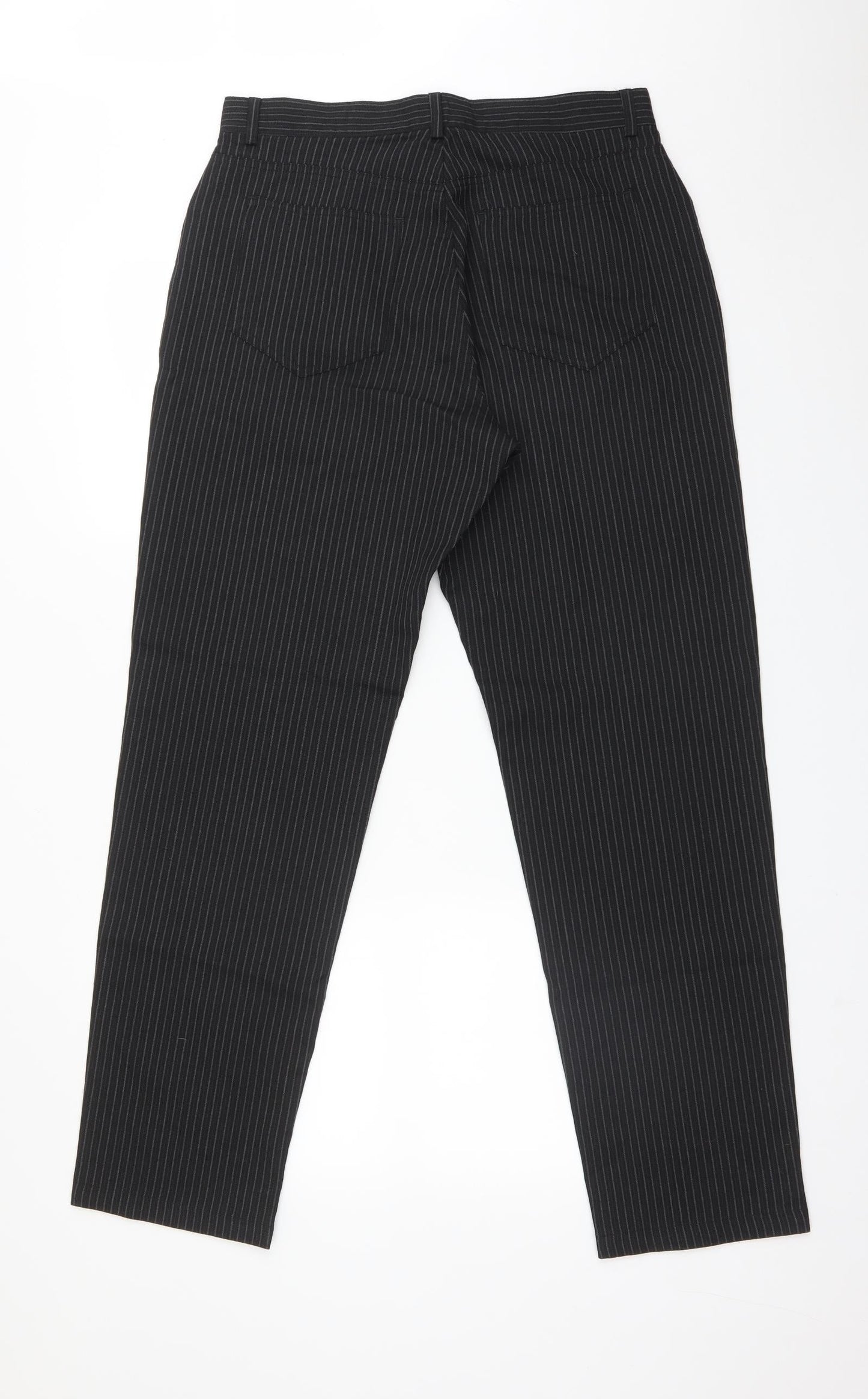 Womens UK Size 32 NEXT Regular Fit Dress Pants Black Trousers
