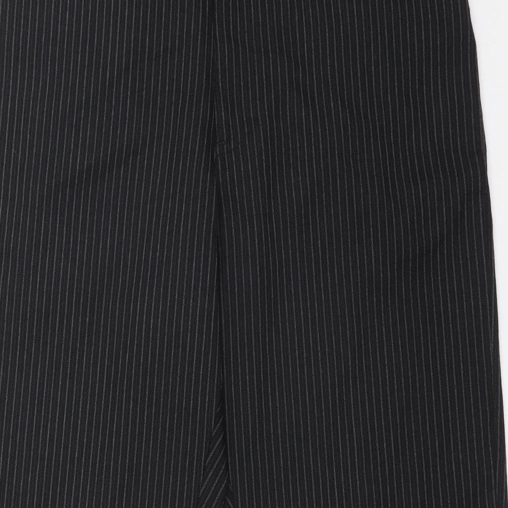 Womens UK Size 32 NEXT Regular Fit Dress Pants Black Trousers