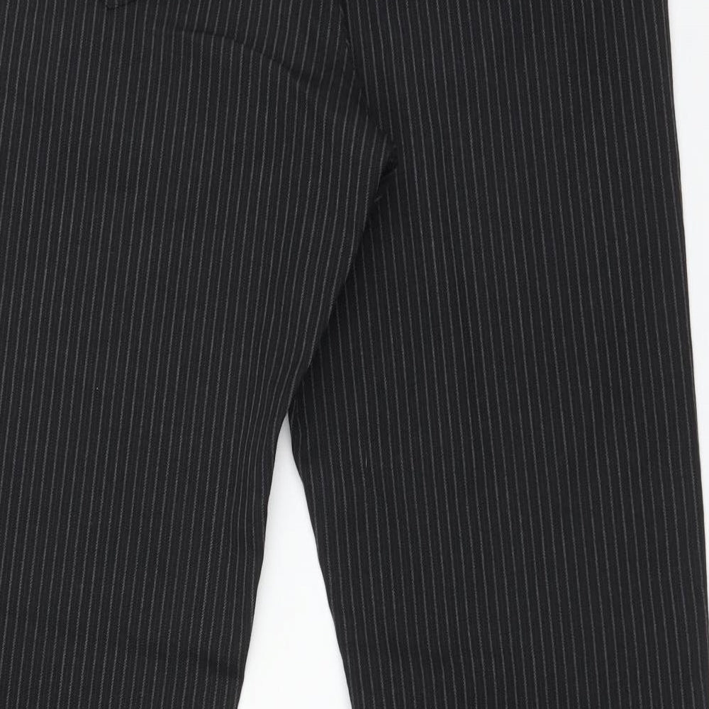 Womens UK Size 32 NEXT Regular Fit Dress Pants Black Trousers