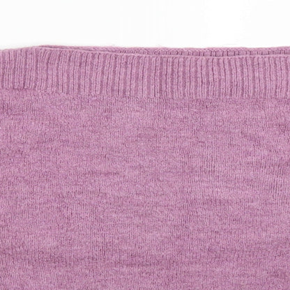 M&S Womens Purple  Acrylic Pullover Sweatshirt Size L