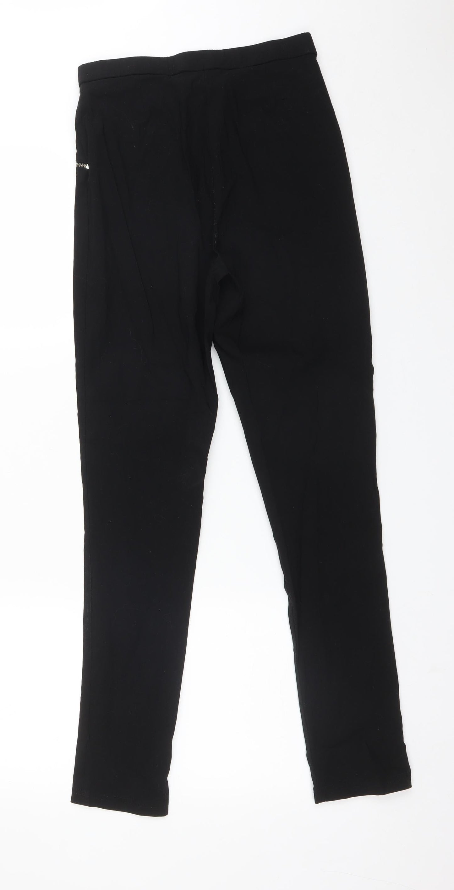 Womens UK Size 8 Peacocks Regular Fit  Black Trousers