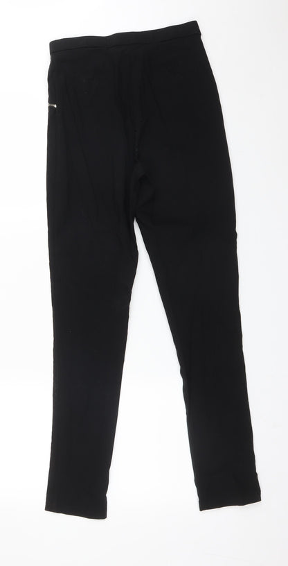 Womens UK Size 8 Peacocks Regular Fit  Black Trousers
