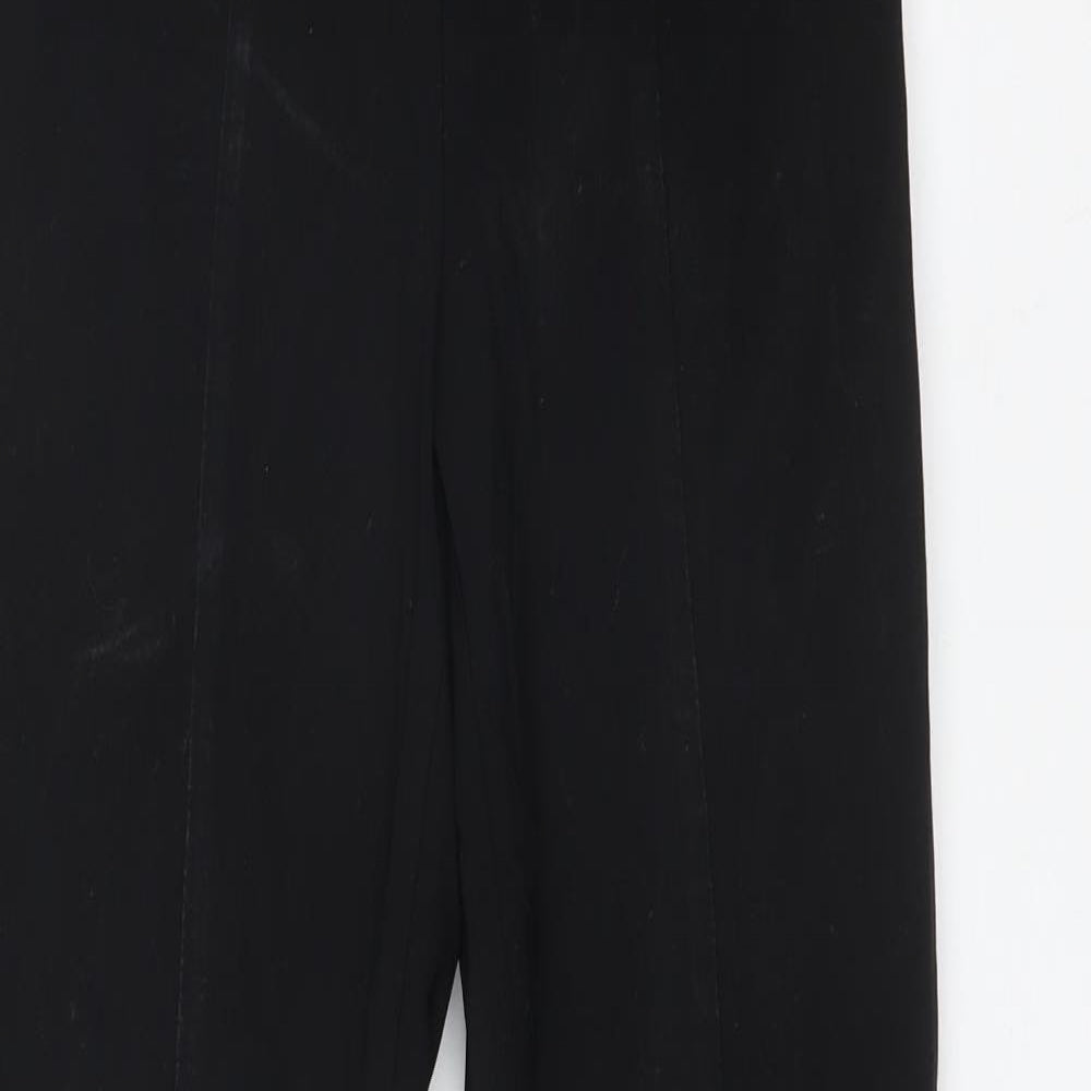 Womens UK Size 8 Peacocks Regular Fit  Black Trousers